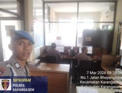 Piket Provos Sipropam Polres Karangasem Laksanakan Pengecekan Pelayanan Laporan 110
