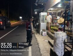 Jaga Kondusifitas Situasi Keamanan Wilayah Hukumnya, Polsek Selat Tingkatkan Blue Light Patrol 