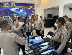 Cegah Penyalahgunaan Senpi, Polres Karangasem Gelar Pemeriksaan Senjata Api Inventaris