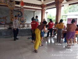Bhabinkamtibmas Monitoring Giat Posyandu, di Dusun Lusuh Kangin Desa Pering Sari