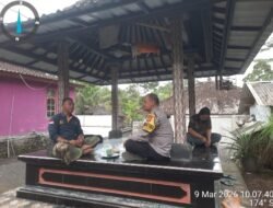 Bhabinkamtibmas Desa Amerta Bhuana Sambangi Warga Dusun Abiantiing Desa Amerta Bhuana, Sampaian Pesan Kamtibmas