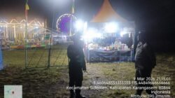 Jaga Situasi Kamtibmas Tetap Kondusif, Personel Polsek Sidemen Berikan Pengamanan Pasar Malam