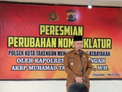 Kapolres Aceh Tengah Resmikan Perubahan Nomenklatur Polsek Kota Takengon Menjadi Polsek Kebayakan
