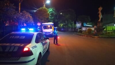 Cegah Aksi Balap Liar, Sat Lantas Polres Karangasem  Gelar Patroli pada Malam Hari