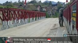 Babinsa Koramil 08/Silih Nara Patroli Jembatan Pepayungen Angkup, Situasi Terpantau Aman