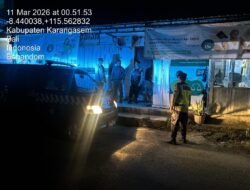 Jaga Kamtibmas Tetap Kondusif, Polsek Bebandem Gelar Blue Light Patrol Hingga Dini Hari
