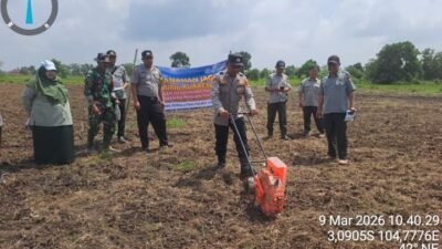 Sinergi Polsek Pemulutan Bersama Unsur Pemerintah dan Kelompok Tani Tanam Jagung Pipil Dukung Swasembada Pangan