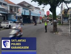 Pastikan Kelancaran Arus Lalulintas, Anggota Lantas Polres Karangasem Laksanakan PH Pagi di MAN Amlapura