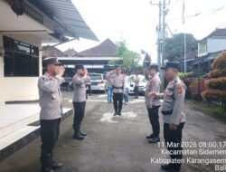 Wujudkan Kedisiplinan dan Profesionalisme dalam Bertugas, Anggota Polsek Sidemen Melaksanakan Serah Terima Tugas Jaga