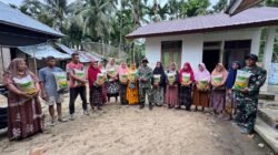 Dukung Ketahanan Pangan, Satgas TMMD Ke-127 Kodim 0111/Bireuen Bagikan Benih Padi kepada Kelompok Tani Jeumpa Sikureung