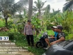 Jelang Hari Raya Nyepi, Bhabinkamtibmas Desa Macang Ingatkan Warga Waspada Cuaca Ekstrem