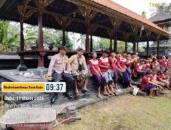 Melalui Giat Sambang Bhabinkamtibmas Pererat Kordinasi, Bersama Warga saat Pelaksanaan Usaba Dalem Desa Adat Duda