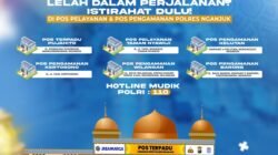 Mudik Lewat Nganjuk? Istirahat Gratis, WiFi Gratis, Bahkan Kursi Pijat Juga Disediakan Polisi