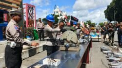 Gempur Miras dan Knalpot Brong! Polres Blitar Kota Musnahkan Ribuan Barang Bukti Jelang Idul Fitri 2026