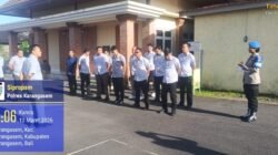 Propam Lakukan Pengawasan Apel Fungsi Personil Polres Karangasem