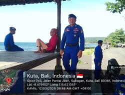 Melalui Patroli Sat Polairud Polres Karangasem Sambangi Pesisir Pantai Candidasa, Himbau Wisatawan Jaga Kamtibmas