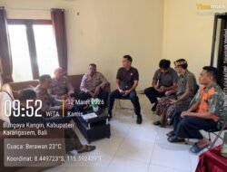 Kapolsek Bebandem Perkuat Sinergitas dan Toleransi, Jelang Nyepi dan Idul Fitri di Desa Bungaya Kangin