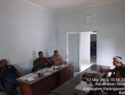 Bhabinkamtibmas Desa Selat Sambangi Kantor Desa Selat, Sampaikan Pesan Kamtibmas