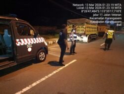 Jaga Situasi Keamanan tetap Kondusif, Polsek Bebandem Intensifkan Blue Light Patrol di Jalur Rawan