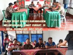Kapolsek Selat Gelar Giat Jum’at Curhat, Bersama Tokoh Masyarakat Desa Peringsari Kecamatan Selat