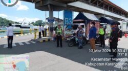 Jelang Hari Raya Nyepi dan Idul Fitri, Personil Lantas Perketat Pemeriksaan Pelabuhan Padangbai