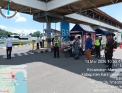 Jelang Hari Raya Nyepi dan Idul Fitri, Personil Lantas Perketat Pemeriksaan Pelabuhan Padangbai