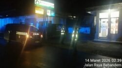 Pastikan Situasi Kamtibmas Kondusif, Polsek Bebandem Gelar Blue Light Patrol