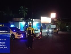 Cegah Aksi Balap Liar Sat Lantas Polres Karangasem Gelar Patroli pada Malam Minggu
