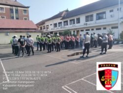 Sipropam Polres Karangasem Melaksanakan Pengawasan dan Pengecekan Langsung Kegiatan Apel Ops Ketupat Agung 2026