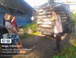 Melalui Minggu Kasih, Bhabinkamtibmas Desa Macang Turun Langsung Tertibkan Arus Lalu Lintas Mencegah Kemacetan di Jalur Panen