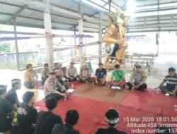 Jelang Nyepi Caka 1948, Kapolsek Bebandem Gelar Dialog Kamtibmas Bersama Tokoh Adat dan Koordinator Ogoh-Ogoh