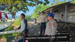 Sat Polairud Polres Karangasem Laksanakan Patroli Pesisir di Pantai Jasri, Jelang Nyepi dan Idul Fitri