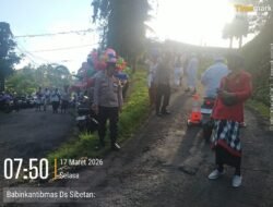 Sinergi Polri dan Pecalang, Amankan Ritual Usaba Dalem di Desa Adat Sibetan