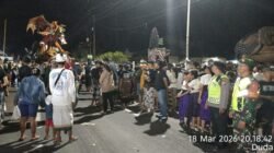 Polsek Selat Amankan Pawai Ogoh-Ogoh,  dalam Rangkaian Tawur Agung Nyepi Saka 1948 Tahun 2026