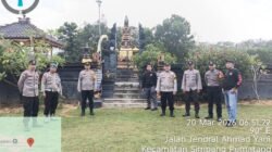 Siap Pengamanan Nyepi, Personel Polres Mesuji dan Polsek Jajaran Kawal Ibadah Umat Hindu di Pura-Pura