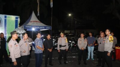 Pastikan Malam Takbiran Kondusif, Kapolres Karangasem Bersama Forkopimda Pantau Pos Pengamanan Gatsu