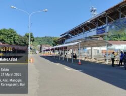 Personil Sat Lantas Perketat Pemeriksaan, di Pelabuhan Padangbai