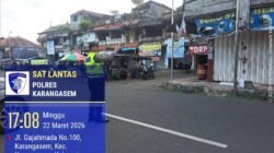 Satlantas Polres Karangasem Laksanakan Pos Sore dan Gatur Lalin, di Pasar Senggol Jalan Gajah Mada Amlapura