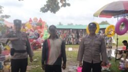 Amankan Objek Wisata, Anggota Polsek Way Serdang Lakukan Pengamanan Di Alun Alun Desa Hadi Mulyo