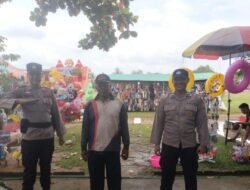 Amankan Objek Wisata, Anggota Polsek Way Serdang Lakukan Pengamanan Di Alun Alun Desa Hadi Mulyo