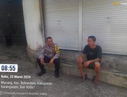 Jaga Kondusifitas Keamanan Desa, Bhabinkamtibmas Polsek Bebandem Gelar Cooling System Sambangi Warga Binaan