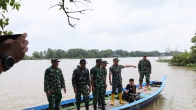 Kodim 0418/Palembang Survey Tiga Lokasi Strategis Pembangunan Jembatan di Gandus