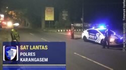 Jaga Ketertiban dan Kelancaran Arus Lalulintas, Sat Lantas Polres Karangasem Laksanakan Gatur Lalin Pada Malam Hari