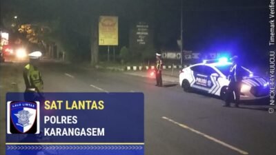 Jaga Ketertiban dan Kelancaran Arus Lalulintas, Sat Lantas Polres Karangasem Laksanakan Gatur Lalin Pada Malam Hari