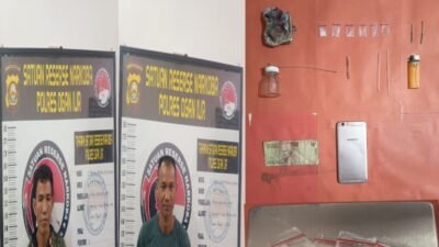 Bong dan Enam Paket Sabu Diamankan, Dua Tersangka Bertetangga Dibekuk di Desa Ibul Besar II