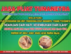 Jasa Pijat Tunanetra di Sawang, Sentuhan Terapi untuk Lepaskan Lelah