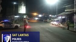 Tekan Angka Lakalantas dan Kamtibselcarlantas, Unit Turjagwali Satlantas Polres Karangasem Gelar Patroli Barcode dan Blue Light Patrol