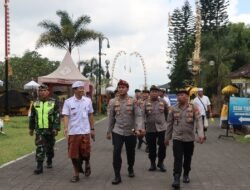 Kapolres Karangasem Pantau Langsung Kesiapan Pengamanan,  di Areal Utama Pura Agung Besakih
