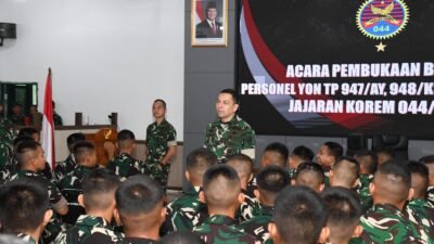 Bimtek Yon TP Korem 044/Gapo Resmi Dibuka, Danrem Fokus pada Peningkatan Kompetensi