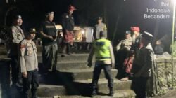 Pastikan Situasi Kamtibmas Kondusif, Polsek Bebandem Amankan Gelaran Hiburan Musik di Pura Telaga Liligundi